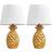 ValueLights Pair of Contemporary Pineapple Table Lamp