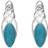 C. W. Sellors Sterling Silver Turquise Celtic Long Marquise Stud Earrings