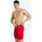 Arena Team Mens Swim Jammers Quick Dry Stretch Fit Athletic Shorts - Red White