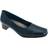 Mod Comfys Plain Leather Court Shoes Navy