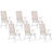Beliani Set of 6 Garden Chairs Metal Beige Garden Dining Chair