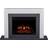 Suncrest Suncrest Marlow Grey Stone Effect Electric Fire Suite