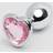 LoveHoney Jewelled Heart Metal Butt Plug 2.5 Inch