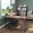 Portland L-Shape Corner Gaming Computer Desk Brown