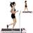 Bigzzia 2-in-1 Folding Treadmill Walking Jogging Under Desk Electric Treadmill Pink