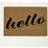 Homescapes Hello Coir Doormat Brown cm