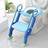 Keplin KEPLIN Potty Toilet Seat Adjustable Baby Toddler Kid Toilet Trainer with Step Stool Ladder for Boy and Girl Blue