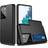 MTP Products Samsung Galaxy S21 Ultra 5G Hybrid Cover med Glidende Kortslot Sort