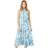 Yumi Leaf Print Halterneck Midi Dress