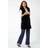 Roman Faux Fur Longline Gilet Black