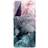 MTP Products Marble Pattern Elektropläterat IMD Samsung Galaxy S21 FE 5G TPU Cover Grå Rosa