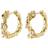Pilgrim Raelynn Recycled Earrings Goldplated Dam Creoler one