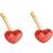 Design Letters Little Big Love Earstuds - Gold/Red