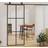 vidaXL with Hardware Set ESG 90x205 cm Black Sliding Door (90x)
