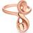 Simply Silver 14ct Rose Gold Plated Sterling Infinity Ring