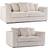 Luxor Jumbo Cord Cream Sofa 190cm 2pcs 2 Seater, 3 Seater