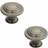 Loops 2x Round Ringed Pattern Door Knob 2pcs