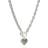 Guess Toggle Logo Charm Necklace - Silver/Transparent