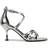 Franco Sarto Shoes Rika Dress Sandal Silver Snake Print Synthetic Buckle Closure Silver Snake Print Synthetic