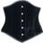 Burleska Underbyst-korsage Gothic av Sexy Waspie Waist Cincher Dam svart