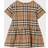 Burberry Archive Beige Ip Chk Lena Checked Flared Cotton Dress