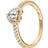 Pandora Elevated Heart Ring - Gold/Transparent