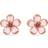 Swarovski Florere stud earrings - Gold/Pink/Transparent