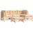 vidaXL 3185801 Loungeset, 1 Bord inkl. 3 Soffor