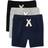 The Children's Place Boy's Pull On Shorts 3-pack - Black/H/T Smoke/New Navy