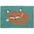 Premier Housewares Fox Doormat, PVC Blue, Turquoise, Green cm