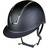 HKM Lady Shield Wide Peak Riding Hat - Black and Rose Gold