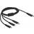 DeLock Type C 2.0 - Lightning/Micro USB/USB Type C M-M 1m