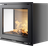 Rais 600 2 black with glass on the left corner/steel door