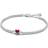 Pandora Sparkling Heart Tennis Bracelet - Silver/Red/Transparent