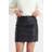 Barneys Real Leather Mini Skirt Black