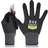 Muveen Level Cut Resistant Gloves [DEX FIT Cru553] pair (Black and Grey)