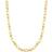 Italian Gold Oval Fancy Link Necklace - Gold