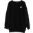 NIKE Girl's Sportswear Club Fleece Oversized Sweatshirt - Black/White