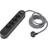 IKEA KOPPLA Grenuttag m 4 hål och 2 USB-portar, svart/vit/textil, 3.0 m