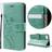 MTP Products iPhone 7/8/SE 2020/SE 2022 Butterfly Series Flip Cover med Pung Cyan