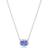 Swarovski Constella necklace, Oval cut, Blue, Rhodium plated