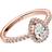 Pandora Sparkling Pear Halo Ring - Rose Gold/Transparent