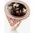 Thomas Sabo Rose Gold Oval Smokey Quartz Cubic Zirconia Ring TR2022-441-2-54 Brown