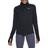 NIKE Girl's Dri-Fit Half-Zip Long Sleeve Top - Black/White