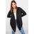 Yours Waterfall Jersey Cardigan Black