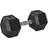 Homcom 20KG Single Rubber Hex Dumbbell Portable Hand Weights Dumbbell Gym Standard