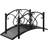 OutSunny 102L 48W 49H Classic Metal Garden Bridge with Safety Railings