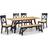 Julian Bowen Hockley Black Dining Set 6pcs