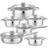 Velaze Motti 12 Stick Cookware Set with lid 12 Parts