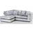 Furniture 786 Bella Crushed Silver Sofa 212cm 3 Seater